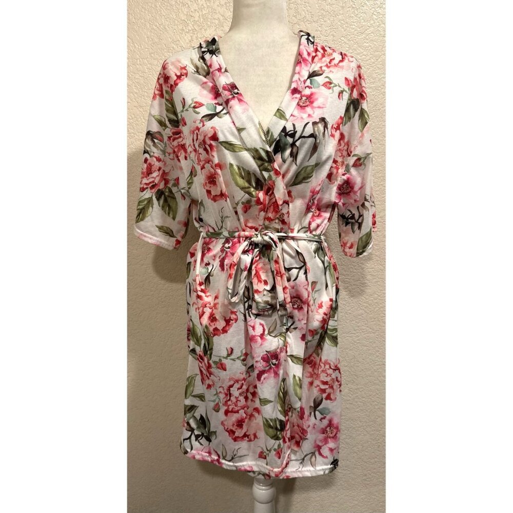 Show Me Your Mumu Floral White/pink House Robe